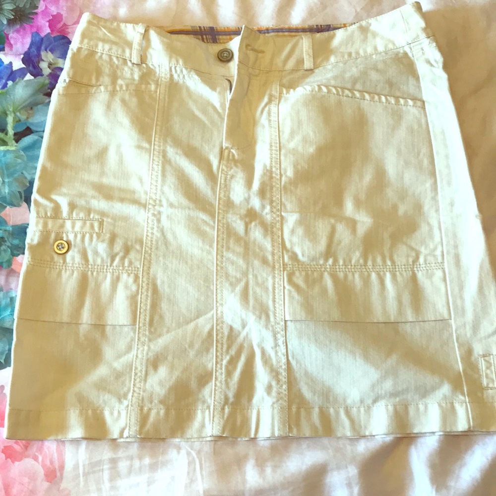 Anthropologie White Denim Skirt